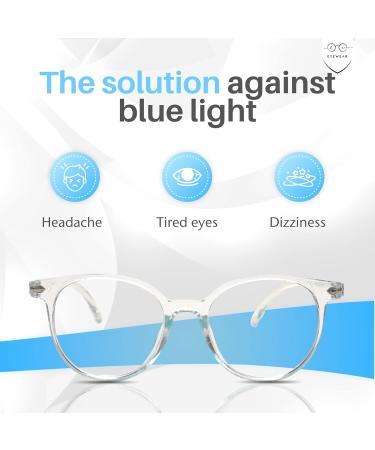 LC Eyewear Blue Light Glasses - Unisex Transparent Screen Protector for Eye Protection - Buy Online on GoSupps.com