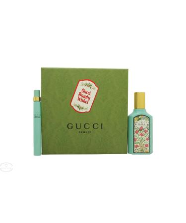 Gucci FLORA GORGEOUS JASMINE 2 PCS SET FOR WOMEN: 1.6 EDP + 0.33 EDP