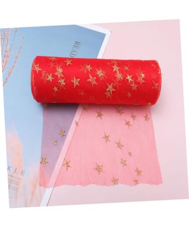 SHINEOFI Roll Black Yarn Wedding Organza Fabric Glitter Fabric Mesh Ribbon Tutu Spool United States Soft 15c Red 900X15CM - Buy Online on GoSupps.com