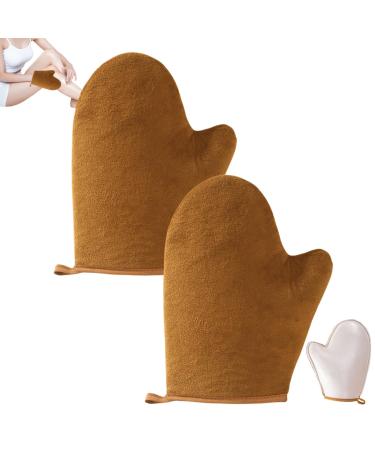 2 Pi ces Gants Autobronzant Corps Et Visage Applicateur De Gants Autobronzant Flocage Traitement SPA De Bronzage Selfs Tan Mitt Sunless Glove Applicator R utilisable Pour Huile Bronzante Creme Lotion