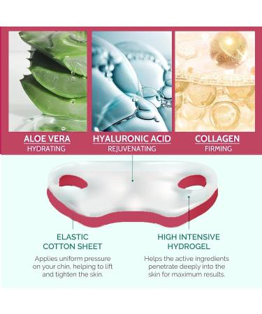 Face Mask V Line Face Lifting Chin Mask Double Chine Reducer V Shape Face Tape Mask with Hyaluronic Acid Chin Contour Tightening Firming Face Lift Tape Mask For Women & Men Chin Mask Jawline Shape - Buy Online on GoSupps.com