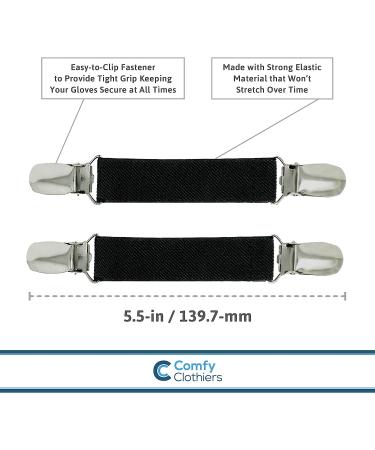 Comfy Clothiers Elastic Mitten Clips - Steel Grip Glove Clips for Kids and Adults - Buy Online on GoSupps.com