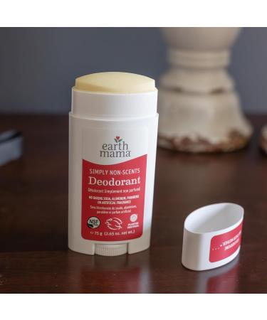 Earth Mama Simply Non-Scents Deodorant - Fragrance-Free Safe for Sensitive Skin Pregnancy & Breastfeeding Organic Calendula & Coconut Oil No Baking Soda or Aluminum - 2.65 oz - Buy Online on GoSupps.com