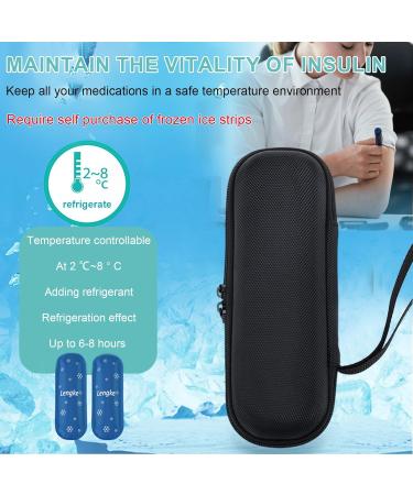 Vueinrg Insulin Pen Bag - Portable Oxford Diabetes Cooling Bag for Travel & Diabetic Accessories (Black) - Buy Online on GoSupps.com