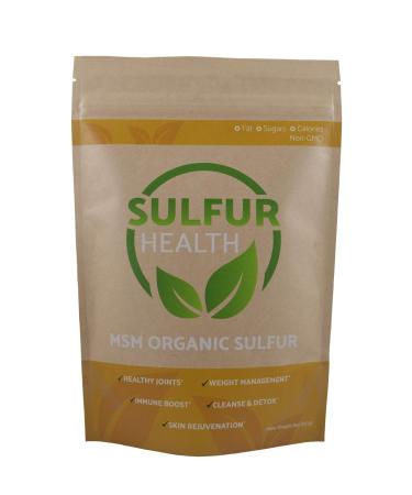 MSM Organic Sulfur - 99.9% Pure MSM Supplement - Lab-Tested & Certified (1 Pound) 1 Pound (Pack of 1)