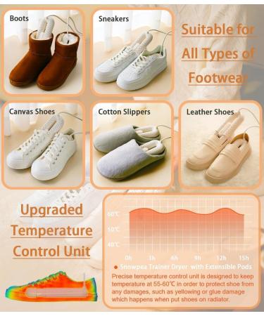 Snowpea Electric Shoe Dryer & Warmer | Eliminate Odor | Timed Auto Self Off | Upgraded-White - Buy Online on GoSupps.com