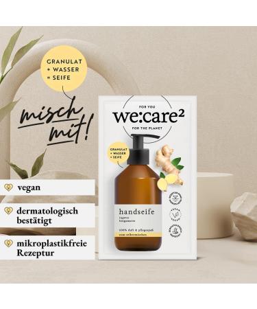  we:care2 we:care Powdered soap (granules) for mixing ginger/bergamot 29 g for 250 ml of sustainable and vegan soap free of silicone parabens and microplastics Powdered hand soap - Buy Online on GoSupps.com