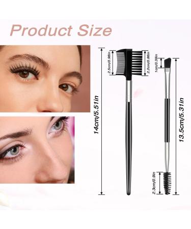 6 Pcs Dual-Ended Eyebrow Brush Set - Portable Eyelash Comb & Spoolies for Eyelash Extensions | Professional Makeup Tools for Women - Buy Online on GoSupps.com