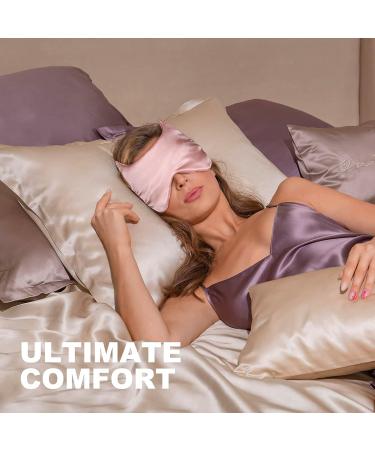 100% Blackout Silk Sleep Mask for Women and Men - Pure Mulberry Silk Eye Mask - Buy Online on GoSupps.com