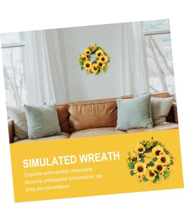 LIFKICH 1pc Simulated Sunflower Front Door Wreaths Green Home Decor Home Decor Prop Door Hanging Wreath Thanksgiving Wreath Greenery Garland Rose Decor Silk Cloth Plastic Door Trim - Buy Online on GoSupps.com