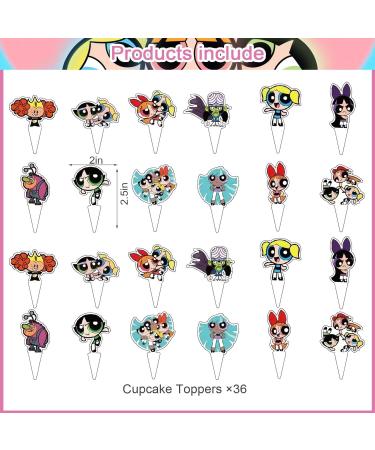 37Pcs Powerpuff Girls Party Cake&Cupcake Toppers for Birthday Party Supplies Boys' Theme Birthday Party Decoration - Buy Online on GoSupps.com