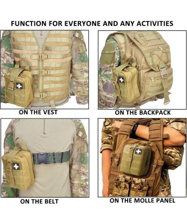 1000D Molle RIP Away Tactical First Aid Pouch - Red | Camping Hiking Travel Bag - Buy Online on GoSupps.com