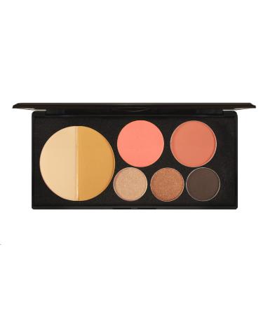 EVE PEARL Ultimate Face Palette Powder Eyeshadow Blush Long Lasting Natural Double Pigmented Glamour Makeup Set (Bombshell)