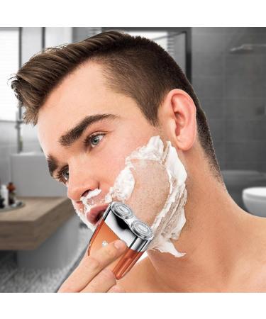 Electric Beard Trimmer Portable Electric Shaver for Men | USB Rechargeable Quiet Automatic Beard Grooming Trimmer for Camping Business Trip Journey Orange - Buy Online on GoSupps.com