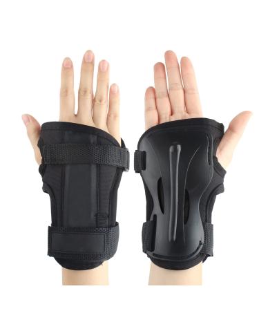 Andux Ski Gloves Extended Wrist Palms Protection Roller Skating Hard Gauntlets Adjustable HXHW-04 X-Large