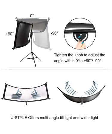 FUDESY Clamshell Light Reflector/Diffuser 67x24 - Photography Lighting Kit with Carry Bag - Buy Online on GoSupps.com