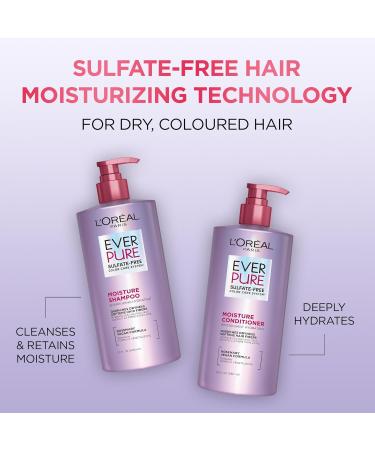 EverPure Sulfate-Free Moisture Vegan Shampoo for Hydrating Dry Colour-Treated Hair Deeply Replenishes for Instant Hydration and Softness With Rosemary 680ml 1 count (Pack of 1) - Buy Online on GoSupps.com