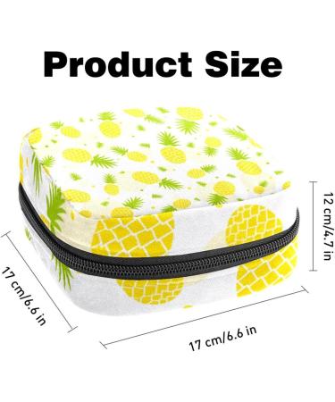 Portable Women's Binding-Up Bags & Menstrual Cup Pocket - Tropical Yellow Pineapple | Perfect for Teen Girls & First Period Essentials - Buy Online on GoSupps.com