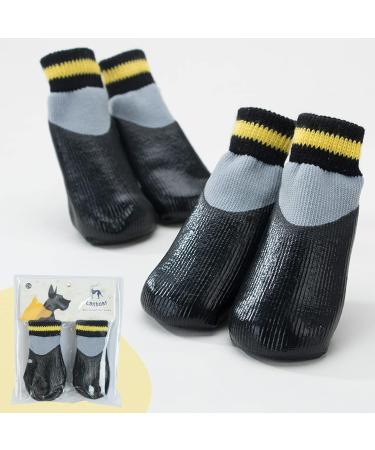 Shop Hjumarayan Waterproof Anti-Slip Dog Shoes - 4-Piece Set for Indoor/Outdoor Protection | Slipproof Socks for Dogs & Puppies (Size 2# Black) - Buy Online on GoSupps.com
