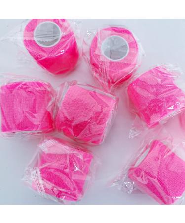 BQTQ 8 Rolls Neon Pink Cohesive Bandage 2 Inch - Self Adherent Sport Wrap Tape for Ankle Sprains - Stretch Bandage Wrap for Humans and Animals - Buy Online on GoSupps.com