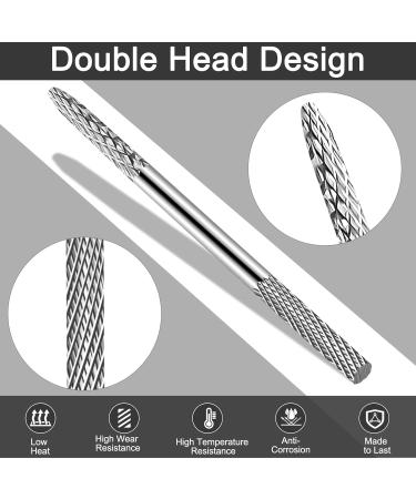 3XF Ultra Fine Cuticle Nail Drill Bit - Medium Double Heads Safety Tungsten Carbide Remover for Acrylic Gel Manicure & Pedicure | International Shipping Available - Buy Online on GoSupps.com