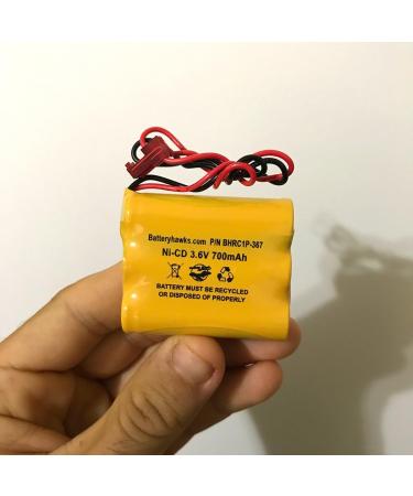 Buy Custom-93 NNYXSB LPX70RWH 3.6V 700mAh Exit Sign Emergency Light NiCad Battery Replacement (5 Pack) - International Shipping Available - Buy Online on GoSupps.com