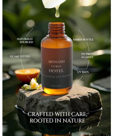Aromadd Citrus Hotel Diffuser Oil Inspired by Luxury Hotel Scent, Essential Oils for Waterless Diffuser, Luxury Lemon & Bergamot, Long-Lasting & Natural Home Fragrance - 3.38 fl oz (100 mL) Citrus Hotel 3.38 Fl Oz (Pack of 1) - Buy Online on GoSupps.com