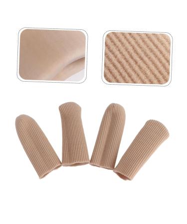 Healifty 2 Pairs Finger Guard Toe Sleeves Gel Cushions - Silicone Toe Protector for Separator and Cushioning - Red Blush Nylon - Buy Online on GoSupps.com