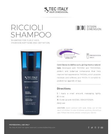 Tec Italy Riccioli Curl Defining Shampoo & Conditioner Pack - Best Curl Care for International Shipping - Buy Online on GoSupps.com
