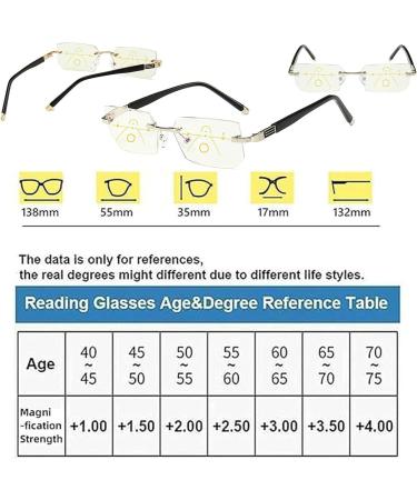 Libiyi Intelligent Reading Glasses | Dual Focus Anti-Blue Light Glasses for Men | Premium Silver B Style - Buy Online on GoSupps.com