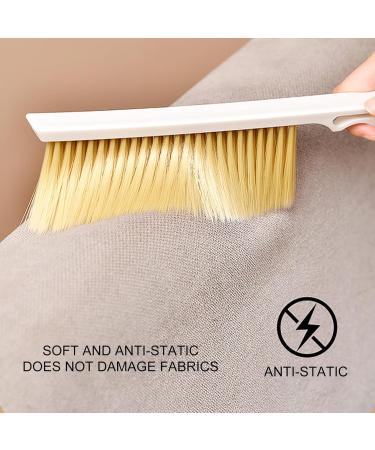 Fovolat Soft Bristle Cleaning Brush Handheld Counter Brush for Household Cleaning - Dense Bristles Hand Brush Anti-Static Dust Brush Anti-Slip for Cabinet Desk Dust - Buy Online on GoSupps.com