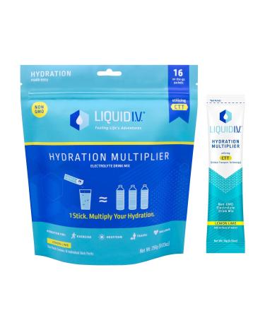 Liquid I.V. Hydration Lemon Lime Electrolyte Powder Drink Mix, 28 Count