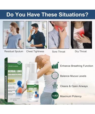 Spray Nettoyant pour Poumons 3PCS Herbal Spray Cleansing Lung 30ML Sprays Pulmonaire Nettoyant Poumons Nettoyage Brume Nettoyante pour Poumon Base De Plantes Facilite la Respiration - Buy Online on GoSupps.com