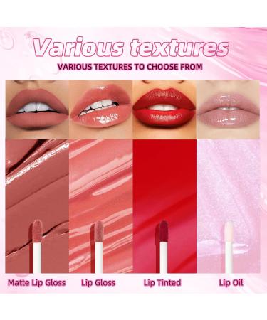  Gireatick Collection of 10 lip glosss - 3 matte glosss + 3 shimmer lip gloss + 2 long lasting lip inks + 2 clear lip oils - Buy Online on GoSupps.com