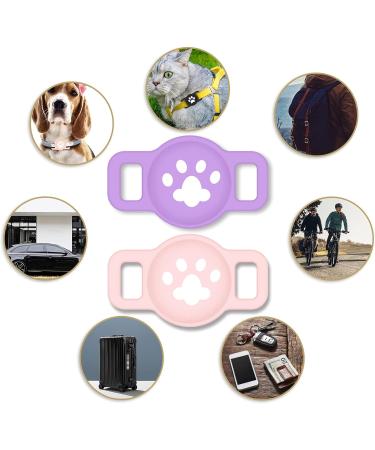 Coholl Protective Cover for Apple AirTag | 3-Piece Silicone Shell for GPS Finder | Anti-Osteet Pet Loop Holder Case for Dogs & Cats | Kids' Yellow Pink Purple Design - Buy Online on GoSupps.com