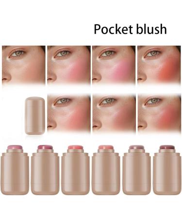 3-in-1 Buildable Matte Blush Stick Multipurpose Long LastingSmooth Blush Stick Pocket Blush Stick for Cheeks Eyes and Lips (5#) - Buy Online on GoSupps.com