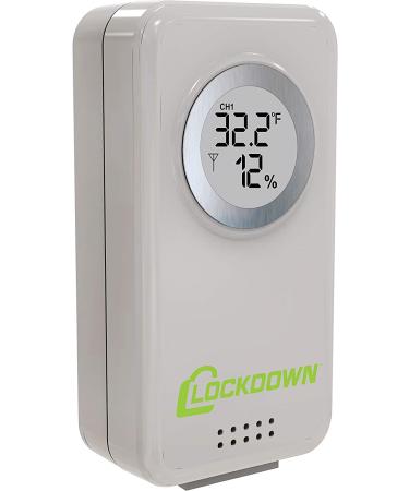 LOCKDOWN Digital Hygrometer - Backlit Screen, Min/Max Reading for Temp and Humidity Monitoring - Wireless - Safes, Rooms, Cases - Buy Online on GoSupps.com