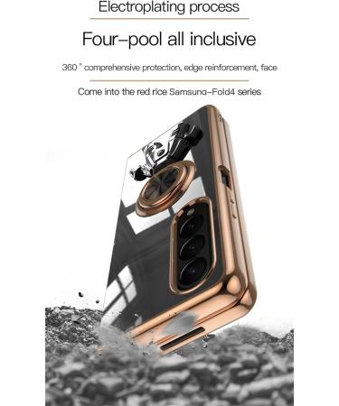 Buy Tivenfezk Nadoli for Samsung Galaxy Z Fold 4 - Astronaut Hidden Stand Ultra Thin Silicone Cover Scratch-Resistant 360 Ring - Purple - Buy Online on GoSupps.com
