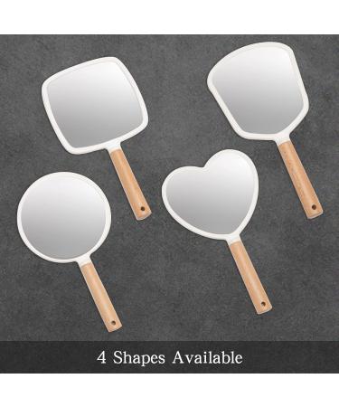 YEAKE Small Cute Hand Held Mirror for Makeup & Shaving - Portable Travel Vanity Mirror for Men & Women - Single-Sided Square Design - Buy Online on GoSupps.com