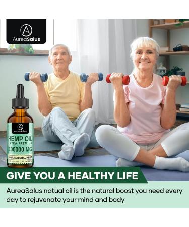 AureaSalus Premium Natural Oil 100000MG | Omega 3-6-9 | Relieve Anxiety & Improve Sleep | GMO-Free | 60.00 ml - Buy Online on GoSupps.com