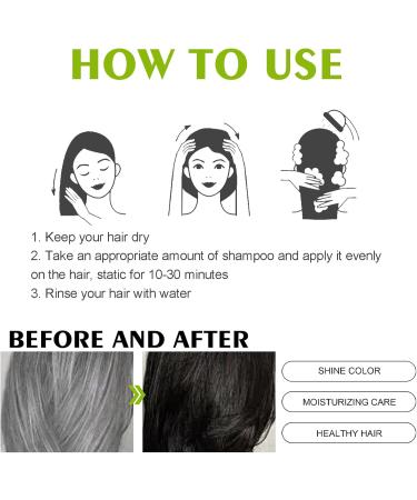 Black Hair Shampoo Temporary Instant Hair Dye Maintain for Men and Women Black Color Hair Dye Coloring in Minutes Natural and Long Lasting Colour Hair Dye Shampoo Easy to Use (Black) - Buy Online on GoSupps.com