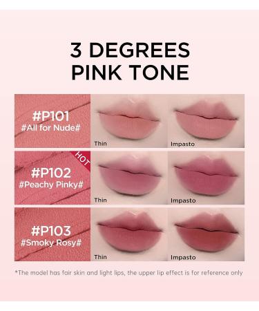 COLORKEY Velvety Mousse Fluffy Lip Mud (P101 All for Nude) - Long Lasting Matte Lipstick in Sunset Warm Colors | Smooth Velvet Lip Stains for Beauty Lips Makeup - Buy Online on GoSupps.com