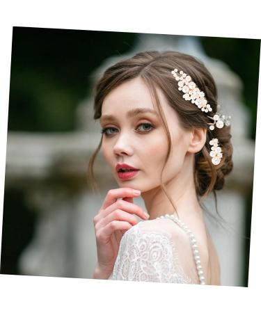 WOFASHPURET 1 Set Piece girls hair clips headpiece for bride hair clips for girls bride decor hair accessory for women pearl hair accessories for women pearl trim Metal Miss big pearl wedding - Buy Online on GoSupps.com