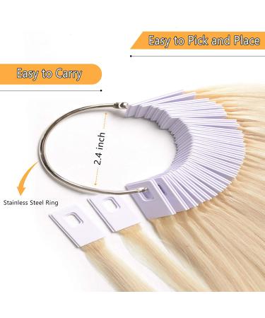MEckily 30 Pcs Human Hair Swatches Testing Color Samples - Lightest Blonde #60 - Includes 2 Swatch Holders - Salon Quality - Buy Online on GoSupps.com