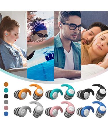 Noise Reduction Silicone Ear Plugs - Waterproof Three-Layer Soundproof Earplugs for Sleeping & Swimming - Adjustable Fit 1 Blue Count - Buy Online on GoSupps.com