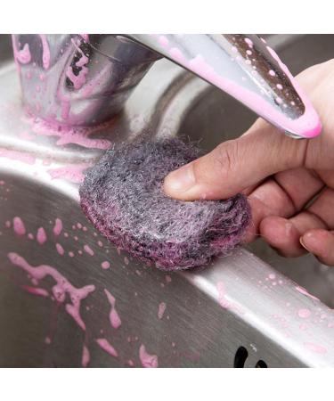 Steel Wool Soap Scrubber | Pot Scrubbers - Pre-Soaped Pads Household Cleaning Tool for Dishes Pots Stovetops Cookware Kitchenware - Buy Online on GoSupps.com