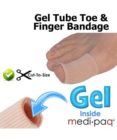 Medipaq Gel Toe Protectors - 2x 30mm Wide Big Toe & Little Toe Foam Protectors for Shoes - Buy Online on GoSupps.com