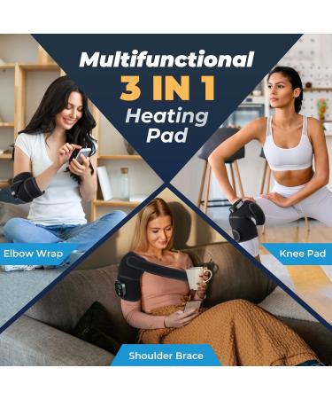 MOAJAZA Heated Knee Brace Wrap Cordless Knee Pad with Multiple Heating Modes for Arthritis Pain Relief Best Knee Support for Comfort and Warmth - Buy Online on GoSupps.com