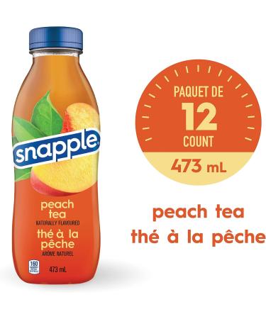 Snapple Naturally Flavoured Peach Tea 473mL 12-Count Peach Tea 1 Count (Pack of 12) - Buy Online on GoSupps.com