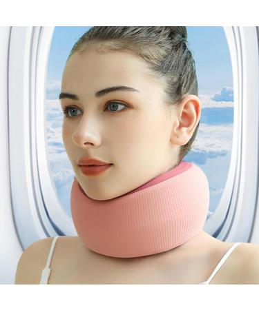 Neck Brace - Soft Foam Wraps Keep Vertebrae Stable Neck Brace & Elastic Supports Comfort Neck Support Soft Neck Support Relieves Pressure in Spine for Travel Pink - Buy Online on GoSupps.com